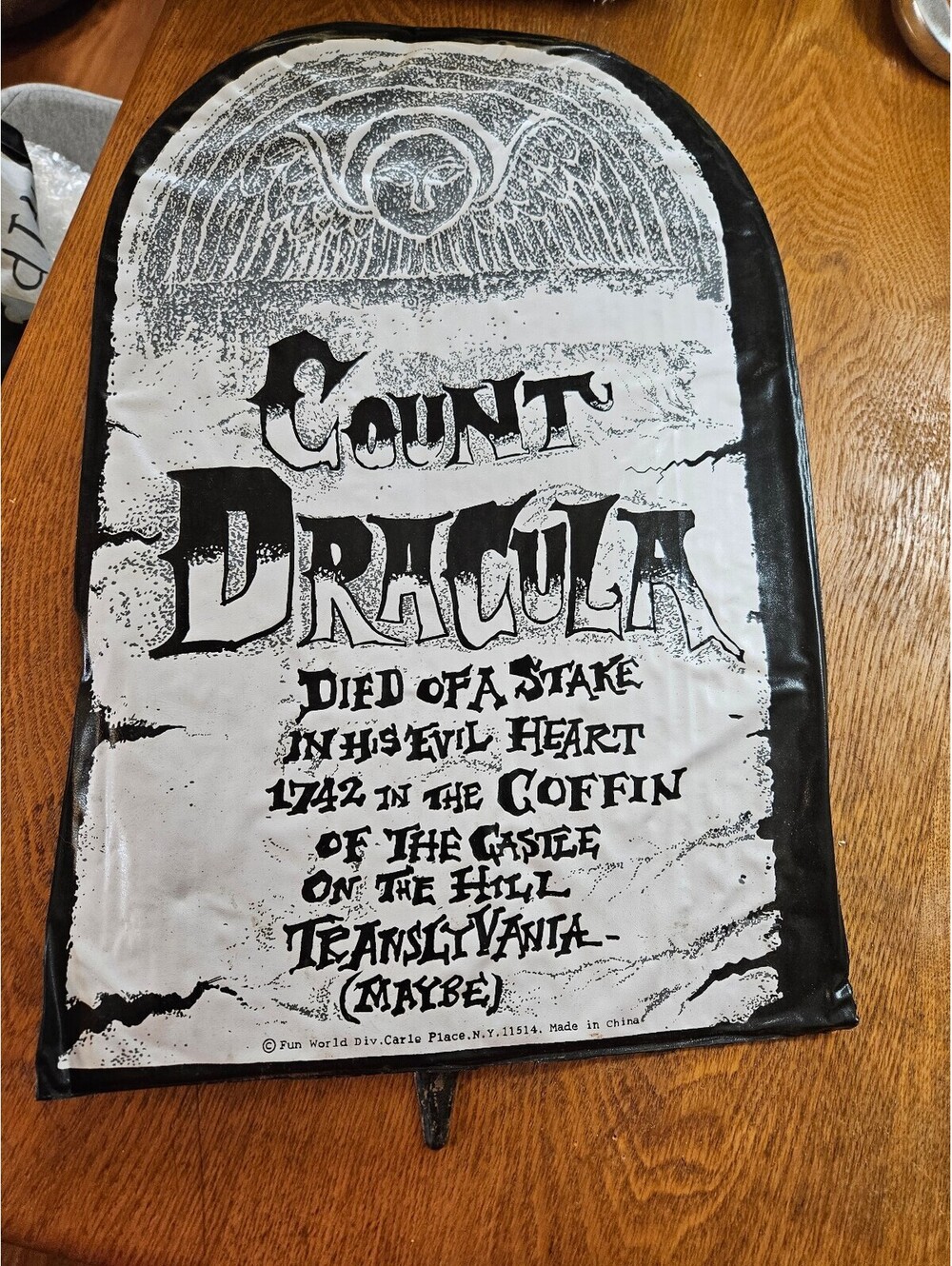 Vintage Halloween "Tombstone" - Count Dracula